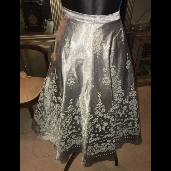 Silver beaded skirt by Cachet - Picture 1 of 4